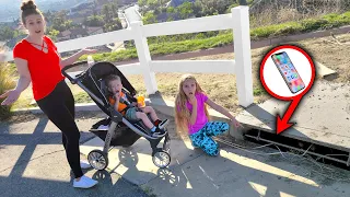 Baby Drops Mom's Phone Down Storm Drain!!!