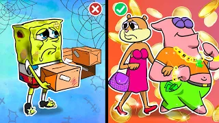 Rich Boyfiend vs Broke Boyfriend #3 | POOR BABY SPONGEBOB LIFE |Spongebob Animation Complete Edition