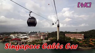 [4K] Singapore Cable Car Sentosa Full Ride POV (Day and Night)