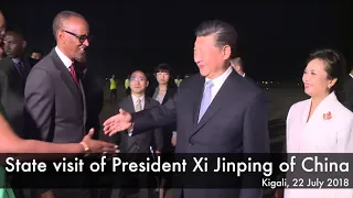 Peng Liyuan & President Xi Jinping arrive in Rwanda as part of an official tour of Africa
