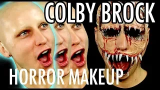 COLBY'S MAKEUP TRANSFORMATION TIMELAPSE - Toothy Grin Horror Monster