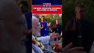 PM Modi Gets Warm Welcome In Athens, Greece #shorts