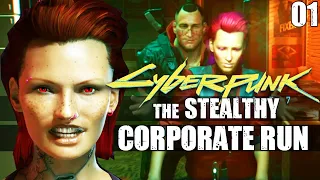 The Sexy Stealthy V Corporate Lifepath ( Cyberpunk 2077  Part 1 Full Gameplay - No Commentary )