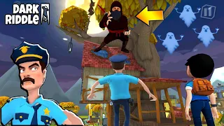 Dark Riddle MOD: Why did the neighbor get up there? ( Mod Skin Ninja ) Funny moments P64