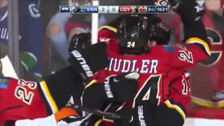 Canucks @ Flames Highlights 10/7/15