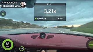 Porsche 992 Carrera 4S Launch Control & 0-100 & 100-200 km/h Acceleration