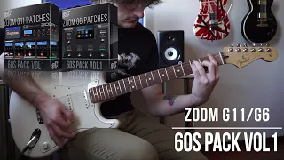 Zoom G11 / G6 Patches | 60s Pack vol1 | Playthrough Demo