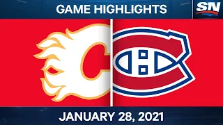 NHL Game Highlights | Flames vs. Canadiens - Jan. 28, 2021