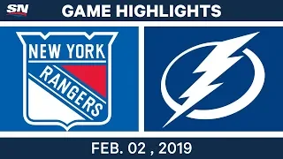 NHL Highlights | Lightning vs. Rangers - Feb. 2, 2019