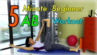 5-Minute Beginner Ab Workout for Flatter Tummy