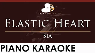 Sia - Elastic Heart - HIGHER Key (Piano Karaoke Instrumental)