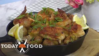 Roast chicken with potatoes and shrimp butter: Get the recipe!