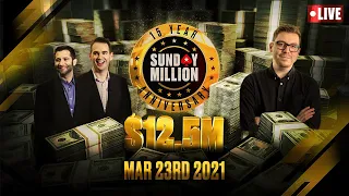 LIVE: FINAL TABLE - Sunday Million - 15th Anniversary! - $12.5 MILLION ♠️ Joe & Nick ♠️ PokerStars