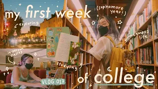 a week in my life: first day of college, campus life, & the study grind // vlog 017