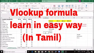 Vlookup formula in tamil | Vllokup in excel