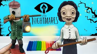 The Teacher and The Hunter of Little Nightmares 2 with Clay / Plasticine figurine and Scary stories