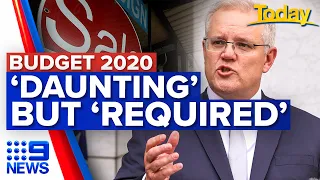 Budget 2020: Scott Morrison admits historic spending is 'daunting' | 9 News Australia