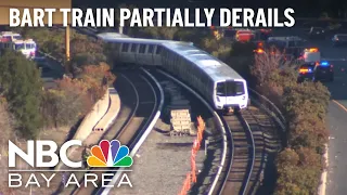 BART train partially derails between Orinda, Lafayette stations