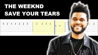 The Weeknd - Save Your Tears (Easy Guitar Tabs Tutorial)