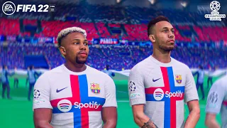 PSG Vs BARCELONA - UEFA Champions League - New Kits 22/23 - Gameplay & Full match | FIFA 22 PC