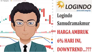 LEAD HARGA AMBRUK 6% HARI INI, DOWNTREND..??  II Teknikal Saham Logindo Samudramakmur (LEAD) II