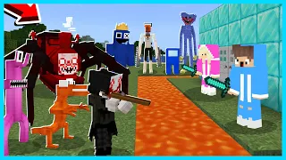 MIPAN & ZUZUZU Buat Rumah Paling Aman Vs Semua Monster Di Minecraft! BANYAK BANGET!