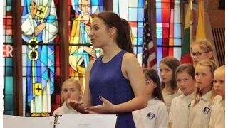 Panis Angelicus (Pavarotti & Charlotte Church) by teenage Soprano Agne G with Children's Choir