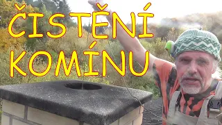 Čistění komínu - první pokus