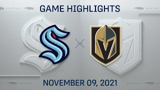 NHL Highlights | Kraken vs. Golden Knights - Nov 9, 2021