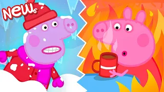 HOT vs COLD CHALLENGE! Peppa Pig Edition 🥵 🐷 🥶 BRAND NEW Peppa Pig!