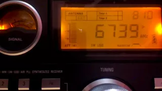 Unknown Number station on 6739 Khz
