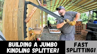 Building A HUGE Firewood Kindling Splitter!