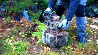 Will it start? Fiat 126p engine found in a landfill in the forest, rusted out with no compression?!