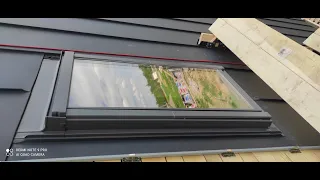 Монтаж заводского оклада Velux на фальцевой кровле!