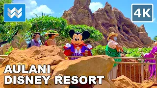 [4K] Aulani Disney Resort in Ko Olina, Oahu Hawaii - Walking Tour Vlog & Vacation Travel Guide 🎧