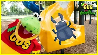 Bug and Animal Hunting at Outdoor Playground for Kids with  Gus the Gummy Gator !