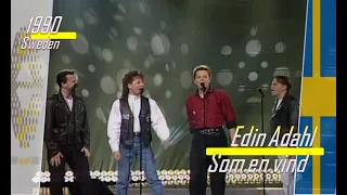 eurovision 1990 Sweden 🇸🇪 Edin Adahl - Som en vind ᴴᴰ