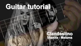 Shakira ft. Maluma - Clandestino guitar tutorial (chords and rhythm)