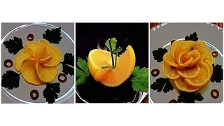 3 DELICIOUS LIFE HACKS HOW TO MAKE LEMON FLOWER & LEMON GARNISH & FRUIT CARVING - VEGETABLE  DESIGN