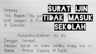 Surat ijin tidak masuk sekolah