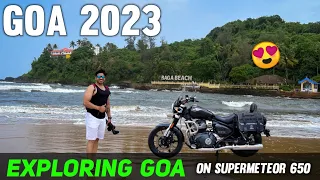 Baga Beach Goa On Super Meteor 650 | Breakpad Khatam | Chain Problem | Delhi To Goa Ride 💥