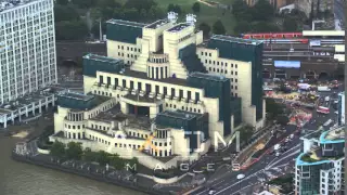 MI6 Building, London Aerial Stock Footage |AX115 068 4K youtube