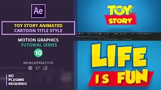 Toy Story Animated Cartoon Title Style in AE | No Plugins