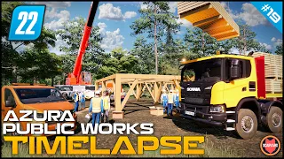 🚧 Building A Second Log Cabin On An Boggy, Swampy Lake Island ⭐ FS22 Azura Public Works Timelapse