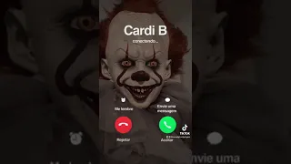 Pennywise Calls Cardi B #cosplay #shorts #comedy #pennywise #tiktok #funny #halloween #music