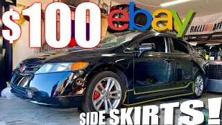 ARE THEY TRASH??? eBay $100 MUGEN REP 2008 Civic SI SIDE SKIRT proper install!