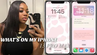 WHAT'S ON MY IPHONE 13 PRO MAX *updated* | Must have apps, iOS 16 + aesthetic setup