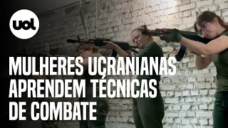 Guerra na Ucrânia: Mulheres ucranianas aprendem técnicas de combate