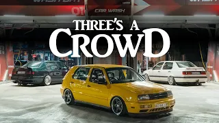 Three's A Crowd | Volkswagen MK3 Golf/Jetta - VR6 | GTI | Air suspension |  Coilovers (4K)
