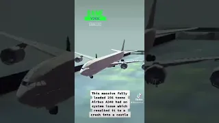 This massive fully loaded 256 tonne Airbus A340 had an system issue and it crashed | Besiege clips